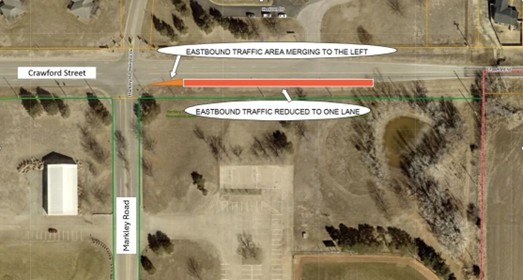 Aerial view of construction area at Crawford and Markley - News Image